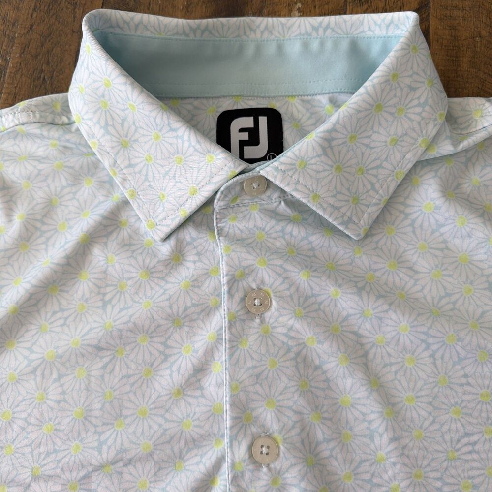 FootJoy Polo Lg Golf Daisy Performance Active Stretch FJ Riviera CC Coral Gables - Picture 3 of 7